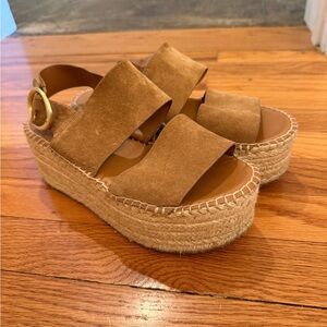 SARTO By Franco Sarto Tan Platform Espadrilles